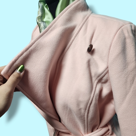 NWOT Allegra K Women's Classic Stand Collar Long Sleeve Winter Belted Long Coat - Picture 14 of 16